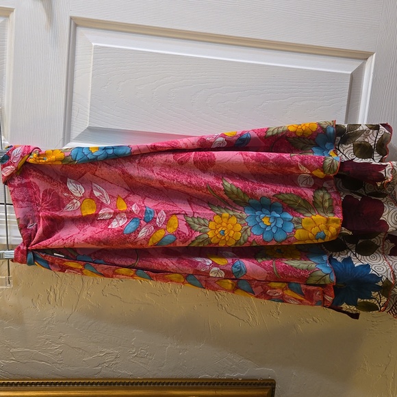 Wevez Hippy Scarf Silk Reversible Wrap Skirt NWOT - Picture 7 of 12